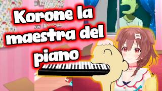 Korone nos muestra su habilidad con el piano inugamikorone [upl. by Inalaehak998]