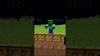 Minecraft zombie troll 🗿minecraft shorts trend [upl. by Acireed814]