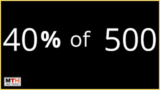 Find 40 percent of 500 40 of 500 [upl. by Noryk]