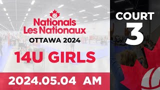 2024 Volleyball Canada Nationals 🏐 Ottawa 14U Girls  Day 2  AM Wave  Court 3 20240504 [upl. by Nairrod792]