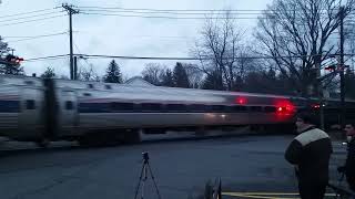 Last Vermonter Northbound 54 at Amherst MA 20141228 [upl. by Oak839]