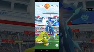 Pokémon GO catching Shiny Dialga Origin Forme [upl. by Eugenius]