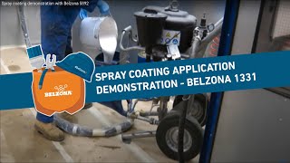 Spray coating application demonstration  Belzona 1331 [upl. by Cordova]