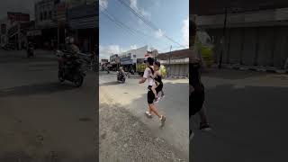 5k training run gendong toddler [upl. by Berwick288]