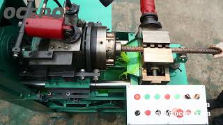 Full automatic rebar chaser Cutting Threading Machinerebarthreadingrollingmachine rebarcoupler [upl. by Grieve740]