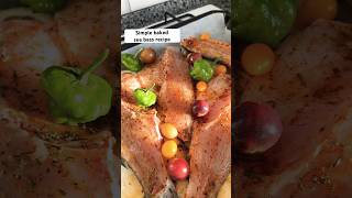 Simple baked sea bass fillet with veggies recipe 🐟 growyourownfood farmtotable fishrecipe [upl. by Merkle]