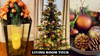 CHRISTMAS DECORATE WITH ME COZY LIVING ROOM neutralcolors christmasdecor [upl. by Zirkle]