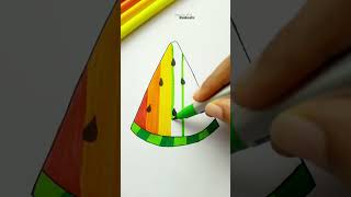 🌈🍉 Satisfying art videodrawingwithrodoshi art drawing satisfying trend shorts [upl. by Hoy]