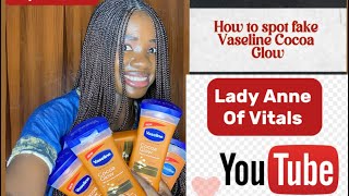 HOW TO SPOT FAKE VASELINE COCOA GLOW BODY LOTION vaselinebodylotion bodylotion fakeproducts [upl. by Billmyre]