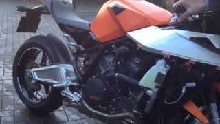 KTM RC8 Standard exhaust vs Dominator Not JCE [upl. by Malachy817]