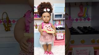 Baby Doll Cooking Food In Toy Kitchen shorts babydolls dolls doll [upl. by Idolla]