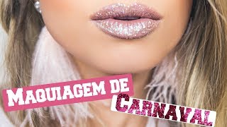 TUTORIAL MAQUIAGEM DE CARNAVAL HOLOGRÁFICA  Lorrayne Mavromatis [upl. by La Verne]