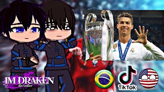 Blue Lock React to Cristiano Ronaldo  Tiktoks  🇧🇷🇺🇲  Gacha React [upl. by Olegnaed]