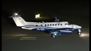 Beechcraft 350i Super King Air OOSDV  Start Up and Take Off [upl. by Llezom]