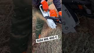 Stihl MS 400 C motorsäge stihl chainsaw kettensäge brennholz [upl. by Drawe]