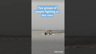 Two groups of people fighting on the river boating navy fighting [upl. by Attevroc294]