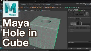 Cutting Holes in Objects with Autodesk Maya [upl. by Nessej]