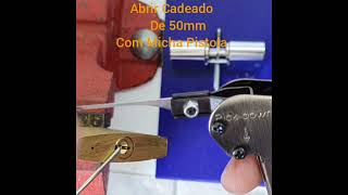 Abrir Cadeado De 50mm com Mica Pistola  short [upl. by Eidde798]