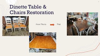 Dinette Table amp Chairs Restoration [upl. by Semreh]