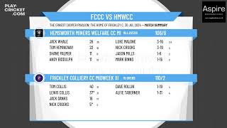 Frickley Colliery CC Midweek XI v Hemsworth Miners Welfare CC Midweek XI [upl. by Bradeord]