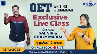 OET Writing amp Grammar  Exclusive Live Class  BGHUD ACADEMY [upl. by Ahsieyk]