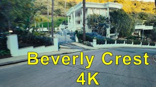 Relaxing Drive in Beverly Crest Beverly Glen Benedict Canyon Beverly Hills California ASMR 4K [upl. by Wera928]