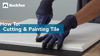 How to Field Cut and Paint Rockfon stone wool ceiling tiles [upl. by Chemar]