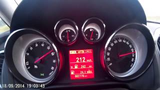 Opel Astra J 16 T SIDI Acceleration 200kmh  Autobahn 720p [upl. by Aryamo711]