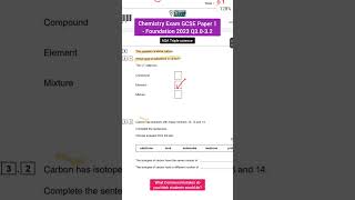 Chemistry GCSE Exam  AQA  Paper 1 2022  Foundation  Q2  Part 3 [upl. by Hgielah79]