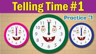 Learn to Tell Time 1  Telling the Time Practice for Children  Whats the Time  Fun Kids English [upl. by Anrapa495]