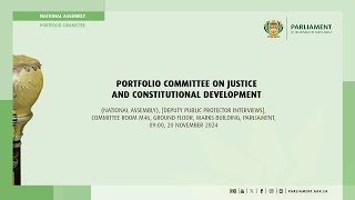 Portfolio Committee on Justice and Constitutional Development 20 November 2024 [upl. by Kra]