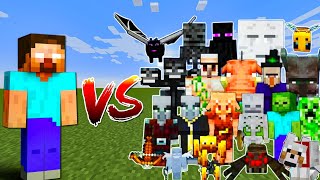 Minecraft Herobrine Vs All Mobs🧌 [upl. by Bellanca]