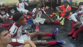 Bertille St Clair visits TampT U14s Locker Room after 50 Win over St KittsNevis [upl. by Lorry]