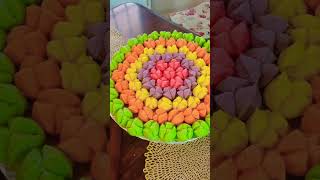 HUGE PLATE OF COLORFUL RICE CAKECALLED PUTO IN THE PHILIPPINESDELFINA’S WORLD [upl. by Teece143]