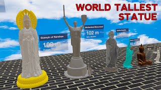 World Tallest Statues size Comparison 3D Animation  Comparison 3d Animation [upl. by Efthim651]