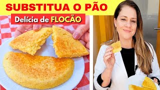 SUBSTITUA O PÃO Coloque ÁGUA NO FLOCÃO e Vai AMAR Fácil Rápido e Saudável na Frigideira [upl. by Riggs892]