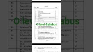 0 level syllabus [upl. by Tnahsin118]