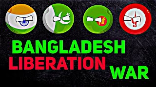 BANGLADESH LIBERATION🌐⚔⚡ In Nutshell  INDOPAK WAR🥵⚔ shorts countryballs geography mapping [upl. by Nore]