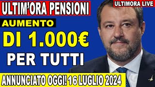 🔴 ULTIMORA Confermato 1707 Aumento delle Pensioni e Nuova Quattordicesima Mensilità [upl. by Caine]