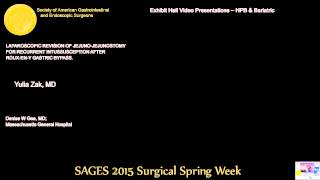 LAPAROSCOPIC REVISION OF JEJUNOJEJUNOSTOMY FOR RECURRENT INTUSSUSCEPTION AFTER ROUXENY GASTRIC BY [upl. by Brook517]