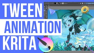 🔴How to do Tween Animation in krita  learn to use the animation curves [upl. by Oribella]