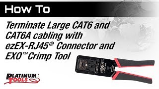 How to Terminate Large Cat6 or Cat6A Cabling with ezEXRJ45 Connectors [upl. by Hoyt]