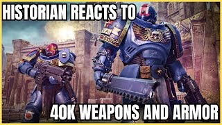 Checking out Expert Reacts to Warhammer 40k Weapons amp Armor [upl. by Severin]