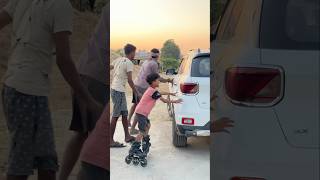 Car ko dhakka de diya shorts advik skating viral [upl. by Meadow]