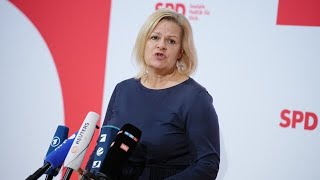 Faeser befürwortet Koalitionsgespräche zwischen CDU und SPD in Hessen [upl. by Anem634]