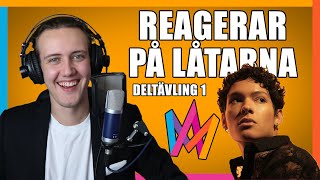 Reagerar på Låtarna  Deltävling 1  Melodifestivalen 2022 [upl. by Neelrahs]