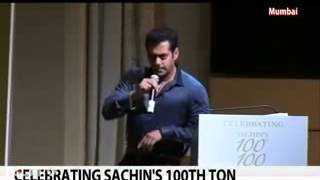 Salman Khan Takes a dig at Shahrukh Khan at Sachin Tendulkars 100th Ton Party Hosted by Ambani [upl. by Danita63]