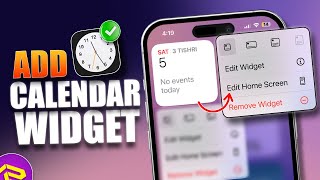 How To Add a Calendar Widget on iPhone  Display Calendar Events on iPhone Home Screen [upl. by Tedder]