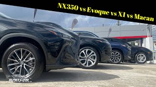 Lexus NX vs Land Rover Evoque vs BMW X1 vs Porsche Macan  Supercars Puerto Rico [upl. by Ambie]