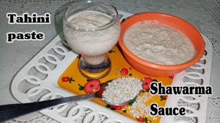 Orignal Homemade Tahini Paste Recipe  How to make Tahini sauce  shawarma white sauce [upl. by Htebilil]